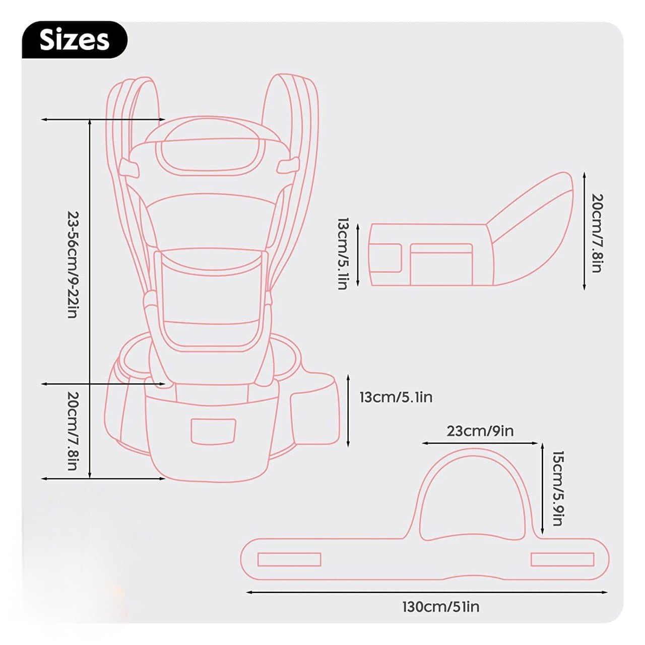 Canguro porta bebé Ergonomico 3 en 1