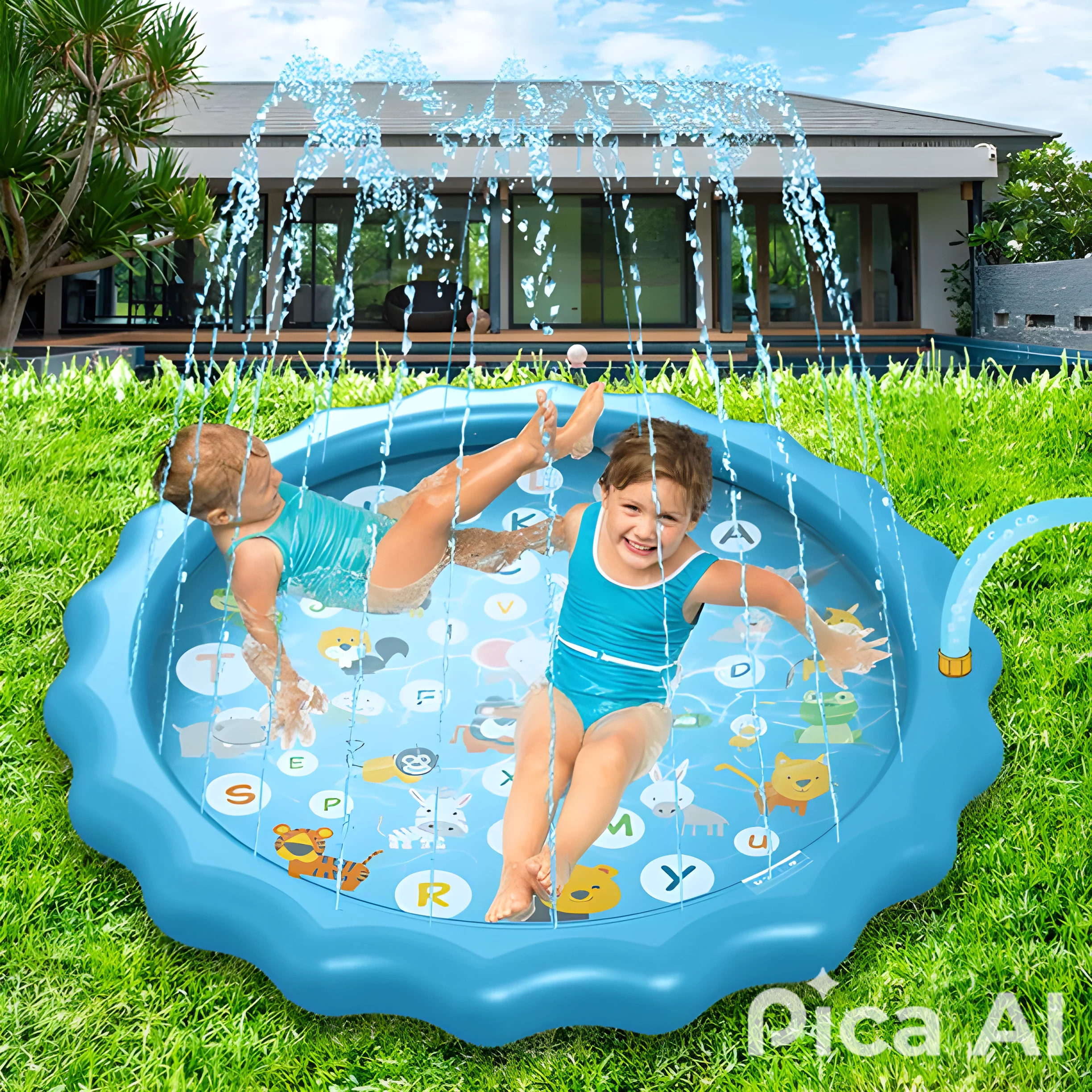 Cojin de agua, piscina lanza chorros